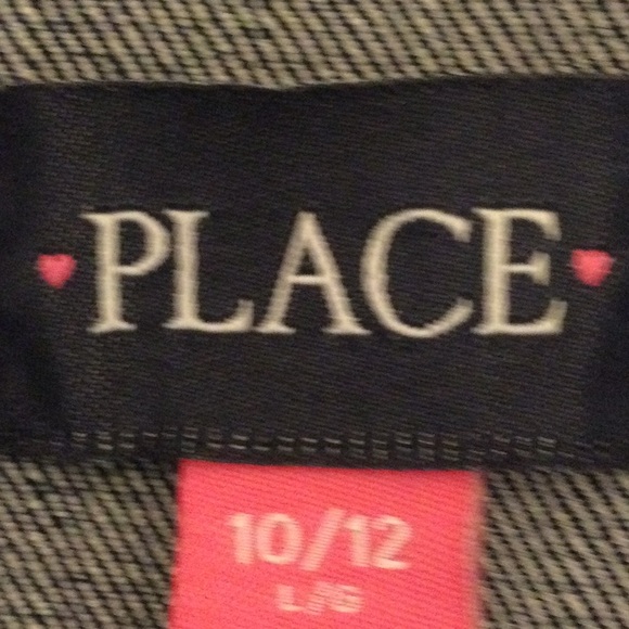 PLACE 🌼 DENIM JEAN JACKET Girls SIZE 10-12 Excellent Condition - Picture 2 of 10